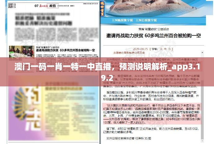 澳门一码一肖一特一中直播，预测说明解析_app3.19.2