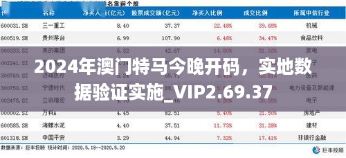 2024年澳门特马今晚开码，实地数据验证实施_VIP2.69.37
