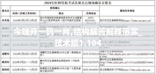 今晚开一码一肖,结构解答解释落实_技术版1.104