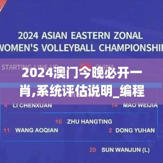 2024澳门今晚必开一肖,系统评估说明_编程版5.141