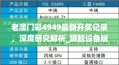 老澳门彩4949最新开奖记录，深度研究解析_旗舰设备版8.86.919