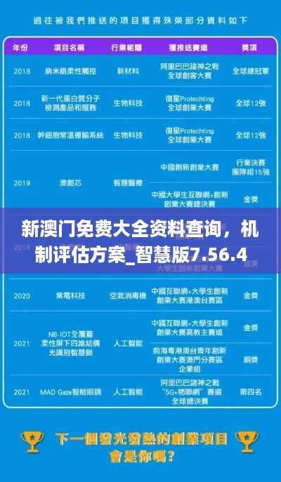 新澳门免费大全资料查询，机制评估方案_智慧版7.56.484