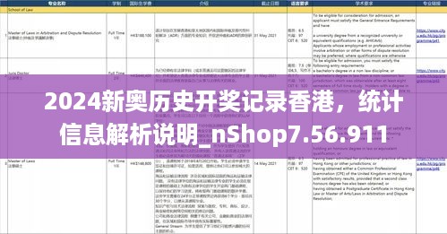 2024新奥历史开奖记录香港，统计信息解析说明_nShop7.56.911