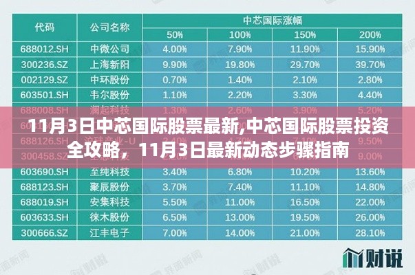 中芯国际股票最新动态与投资全攻略，11月3日步骤指南