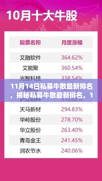 揭秘私募牛散最新排名，洞察投资风向标，11月14日榜单揭晓！