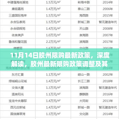 胶州最新限购政策解读，深度分析调整内容及其影响（11月版）