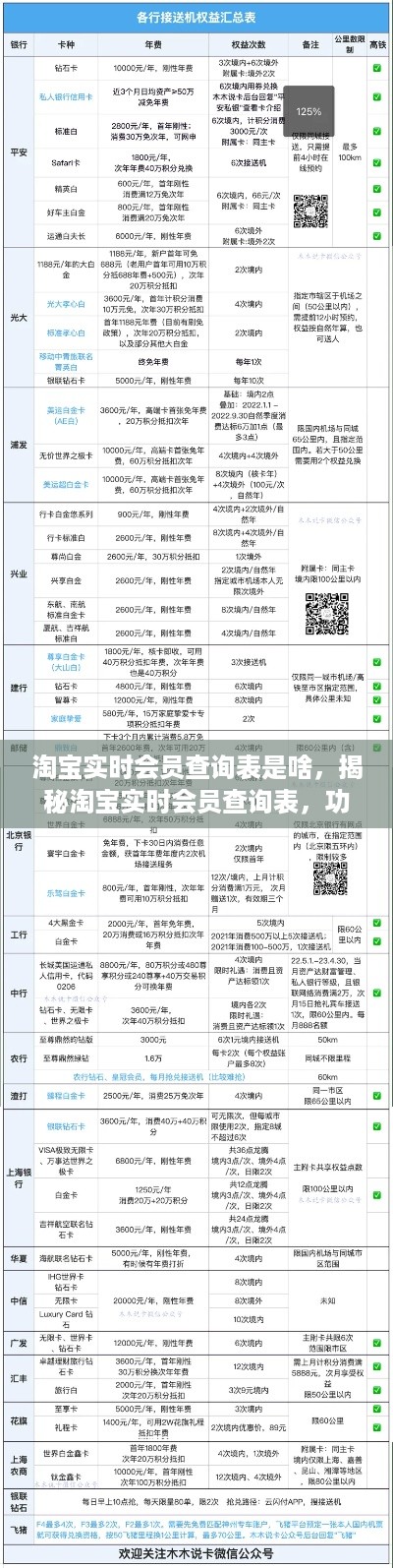 淘宝实时会员查询表详解，功能、用途与重要性揭秘