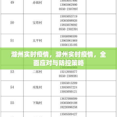 滁州实时疫情全面应对与防控策略