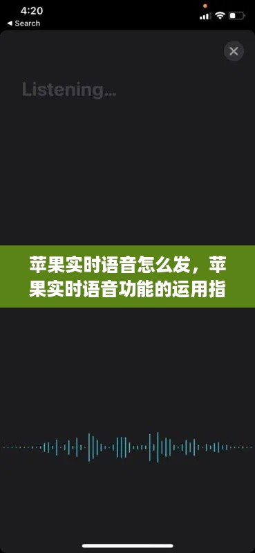 苹果实时语音功能运用指南，如何发送与运用实时语音信息