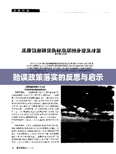 贻误政策落实的反思与启示