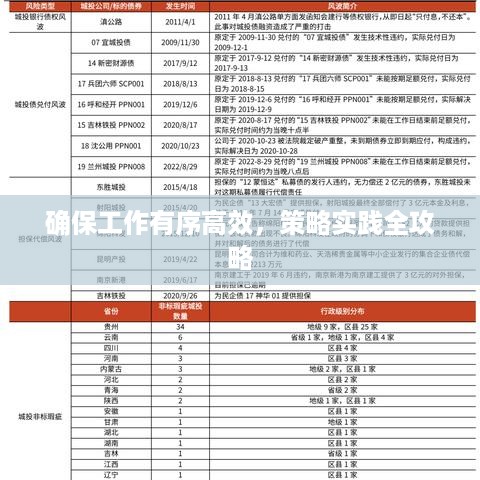确保工作有序高效，策略实践全攻略