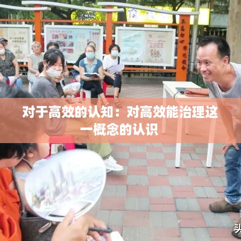 对于高效的认知：对高效能治理这一概念的认识 