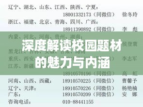 深度解读校园题材的魅力与内涵