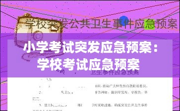 小学考试突发应急预案：学校考试应急预案 