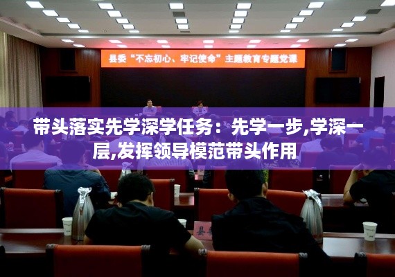 带头落实先学深学任务：先学一步,学深一层,发挥领导模范带头作用 