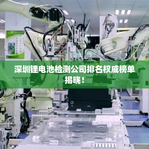 深圳锂电池检测公司排名权威榜单揭晓！
