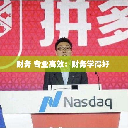 财务 专业高效：财务学得好 