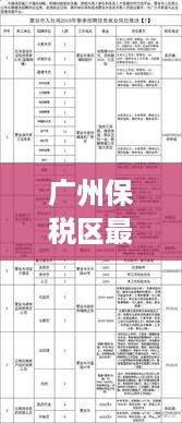 广州保税区最新招聘信息概览，职位更新与行业动态全解析