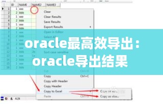 oracle最高效导出：oracle导出结果 