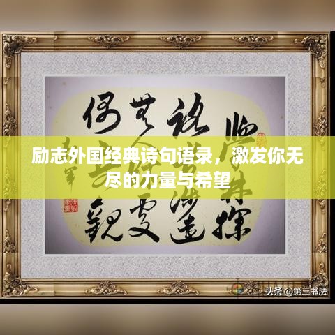 励志外国经典诗句语录，激发你无尽的力量与希望
