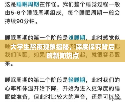 大学生熬夜现象揭秘，深度探究背后的新闻热点