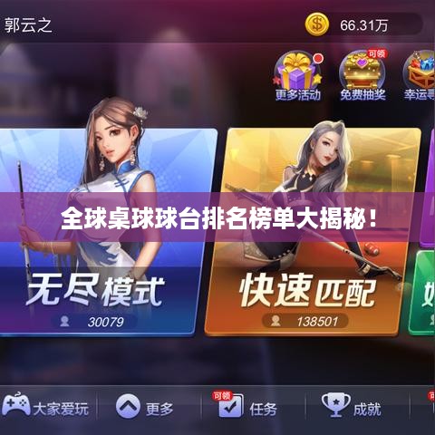 全球桌球球台排名榜单大揭秘！