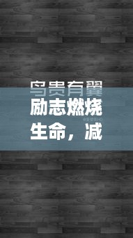 励志燃烧生命，减肥与学习的双重奋斗之路