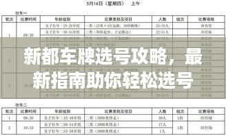 新都车牌选号攻略，最新指南助你轻松选号！