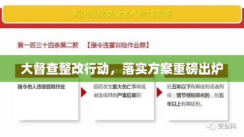大督查整改行动，落实方案重磅出炉
