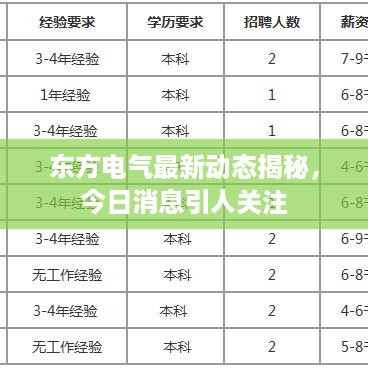 东方电气最新动态揭秘，今日消息引人关注