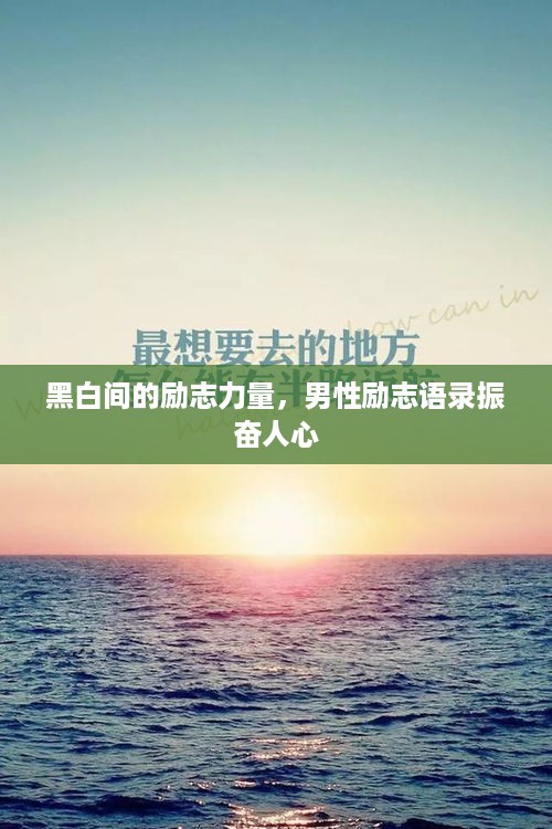 黑白间的励志力量，男性励志语录振奋人心