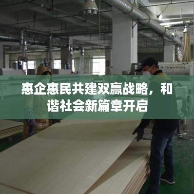 惠企惠民共建双赢战略，和谐社会新篇章开启