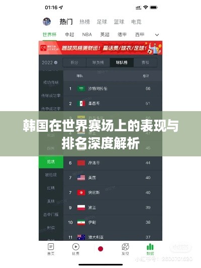 韩国在世界赛场上的表现与排名深度解析