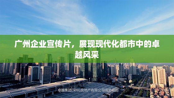 广州企业宣传片，展现现代化都市中的卓越风采