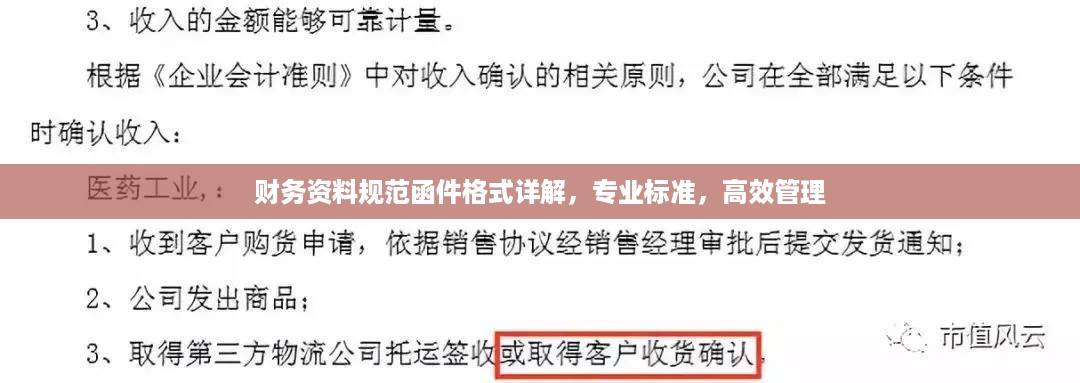 财务资料规范函件格式详解，专业标准，高效管理