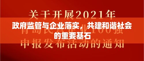 政府监管与企业落实，共建和谐社会的重要基石