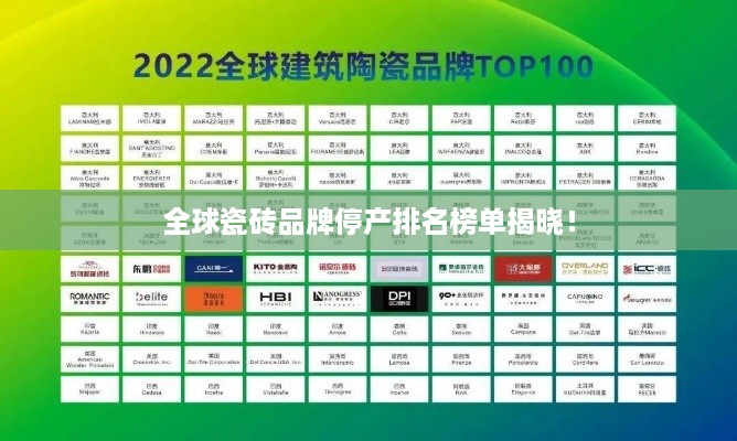 全球瓷砖品牌停产排名榜单揭晓！