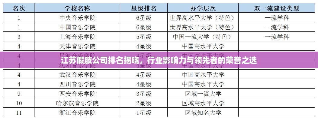 江苏假肢公司排名揭晓，行业影响力与领先者的荣誉之选
