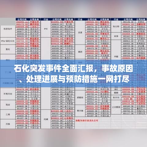 石化突发事件全面汇报，事故原因、处理进展与预防措施一网打尽