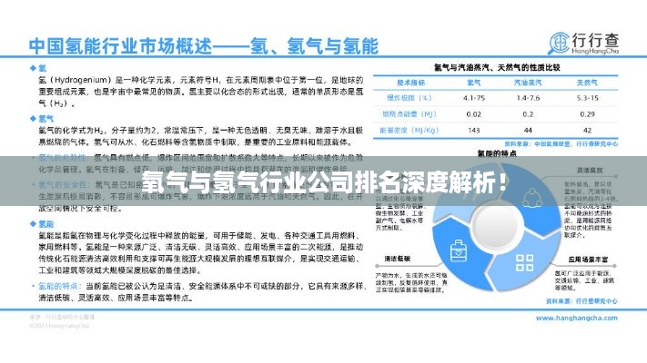 氧气与氢气行业公司排名深度解析！