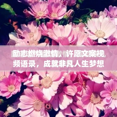 励志燃烧激情，许愿文案视频语录，成就非凡人生梦想